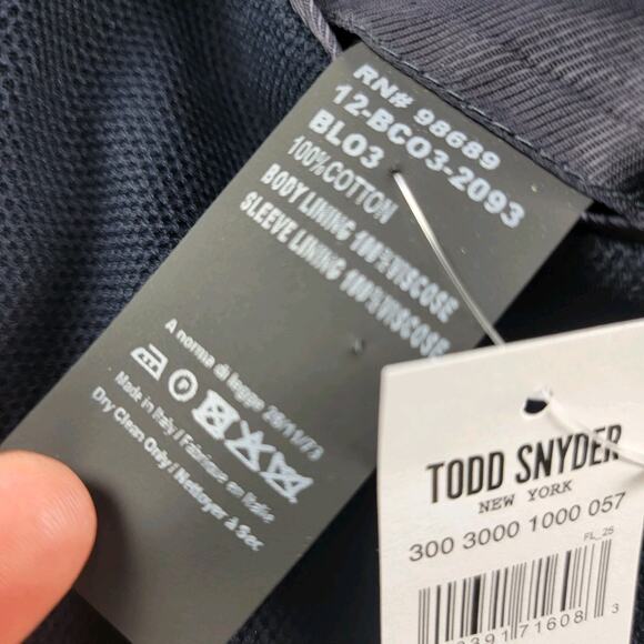 Todd Snyder Italian Knit Sportcoat Blazer size 36S Navy Blue Cotton NWT *Read* - Picture 12 of 16